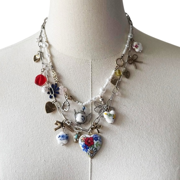 Free People Maxamillion Charm Necklace in Coquette Candy | NWT - Picture 4 of 8